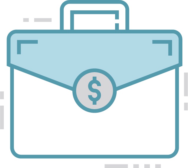 Icon art of a briefcase